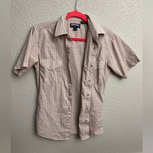 Panhandle button up short sleeve cowboy shirt